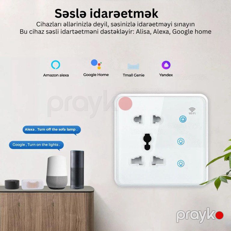 Ağıllı elektrik yuvası — Ağıllı ev və təhlükəsizlik, Bakı (2)