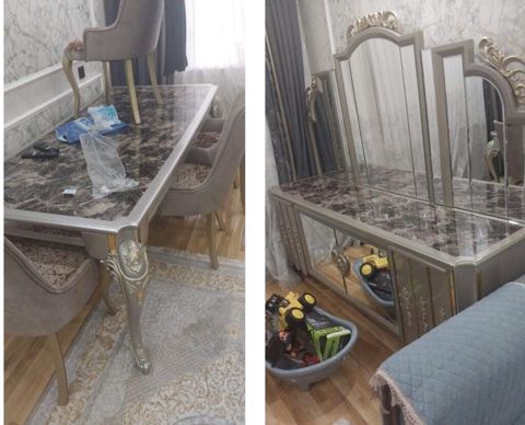 Masa 6 oturacaq + kamod 800azn. Unvan Y. Günəşli (7127) aml — Min bir xirdavat dunyasi — Mobilya