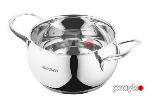 Qazan Ardesto Gemini Liguria AR4322GB, 2.2 l, 16 sm, paslanmayan polad, gümüşü — Bakı