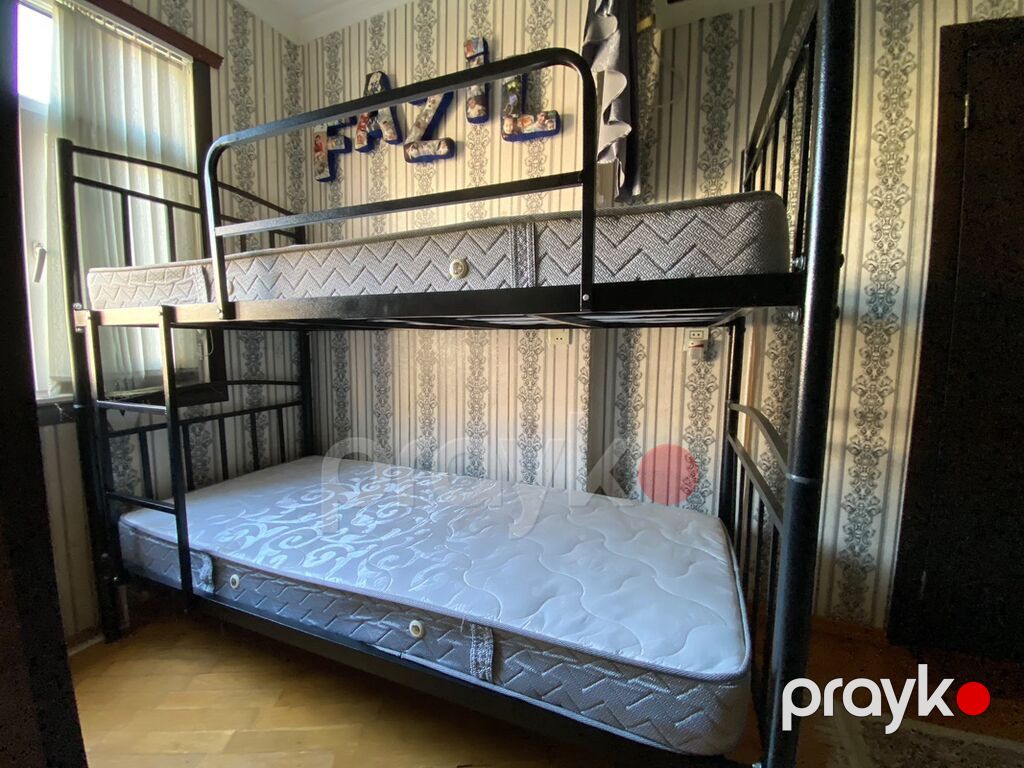 Oğlan və qız üçün, İşlənmiş, Çarpayı, Matras ilə, Siyirməsiz, Dəmir — Yataqlar, Bakı (4)