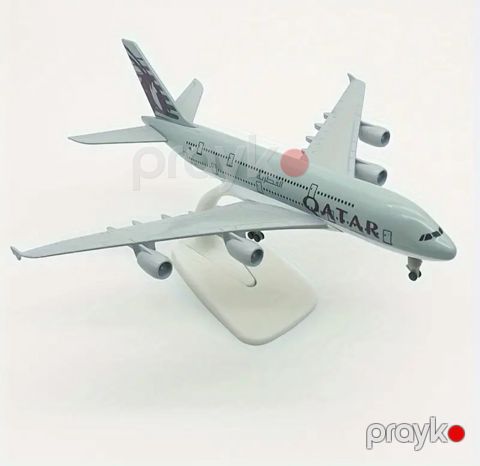 Kolleksiya fiqurı Airbus A380 Qatar Airways HVA4, 100 sm — Bakı
