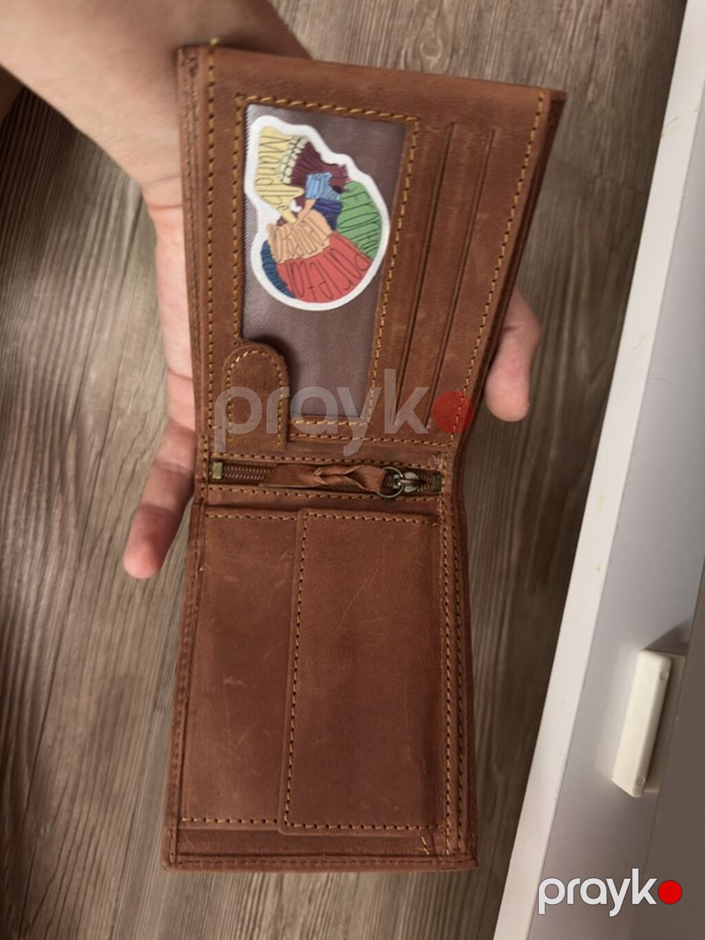 Təbii dəri kişi pulqabısı – qəhvəyi - Material: təbii dəri, möhkəm — Cüzdanlar və vizit kartlıqları, Bakı (2)