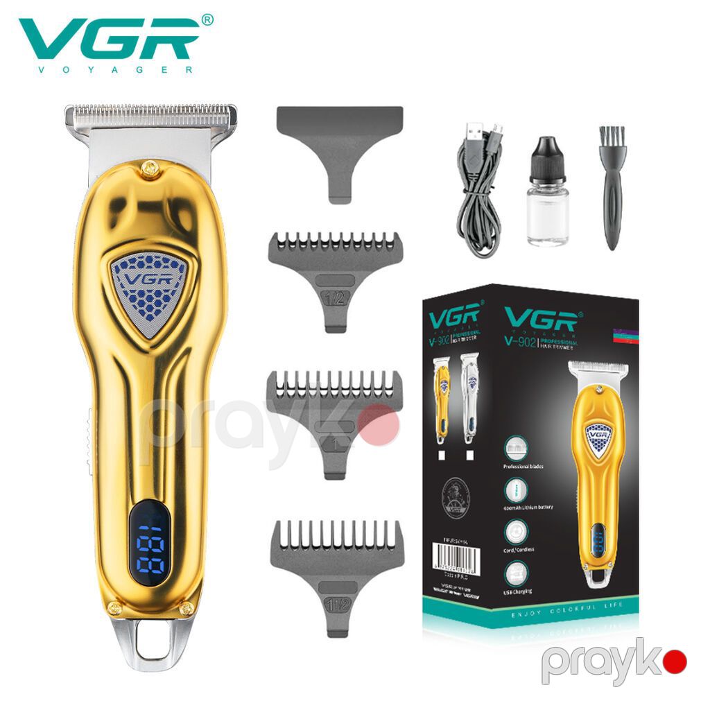 Trimmer VGR 902 - 7000RPM/ 600MAH - 100 Dəqiqə / Cord/Cordless / Typc — Saç kəsmə maşınları, Bakı (9)