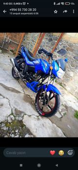 Məhsul: Yol-naked üslublu moped/motosiklet (mavi rəng) Xüsusiyyətlər — Motosikletlər