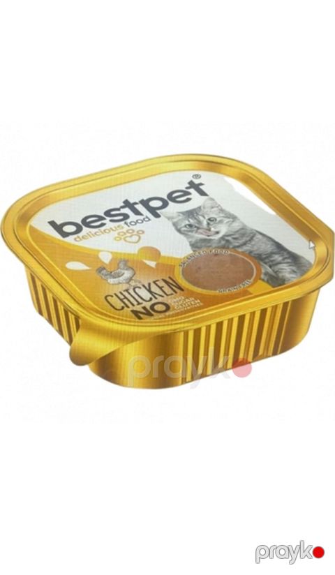 Pişiklər üçün nəm yem Bestpet, toyuq əti ilə, 100 q — Bakı