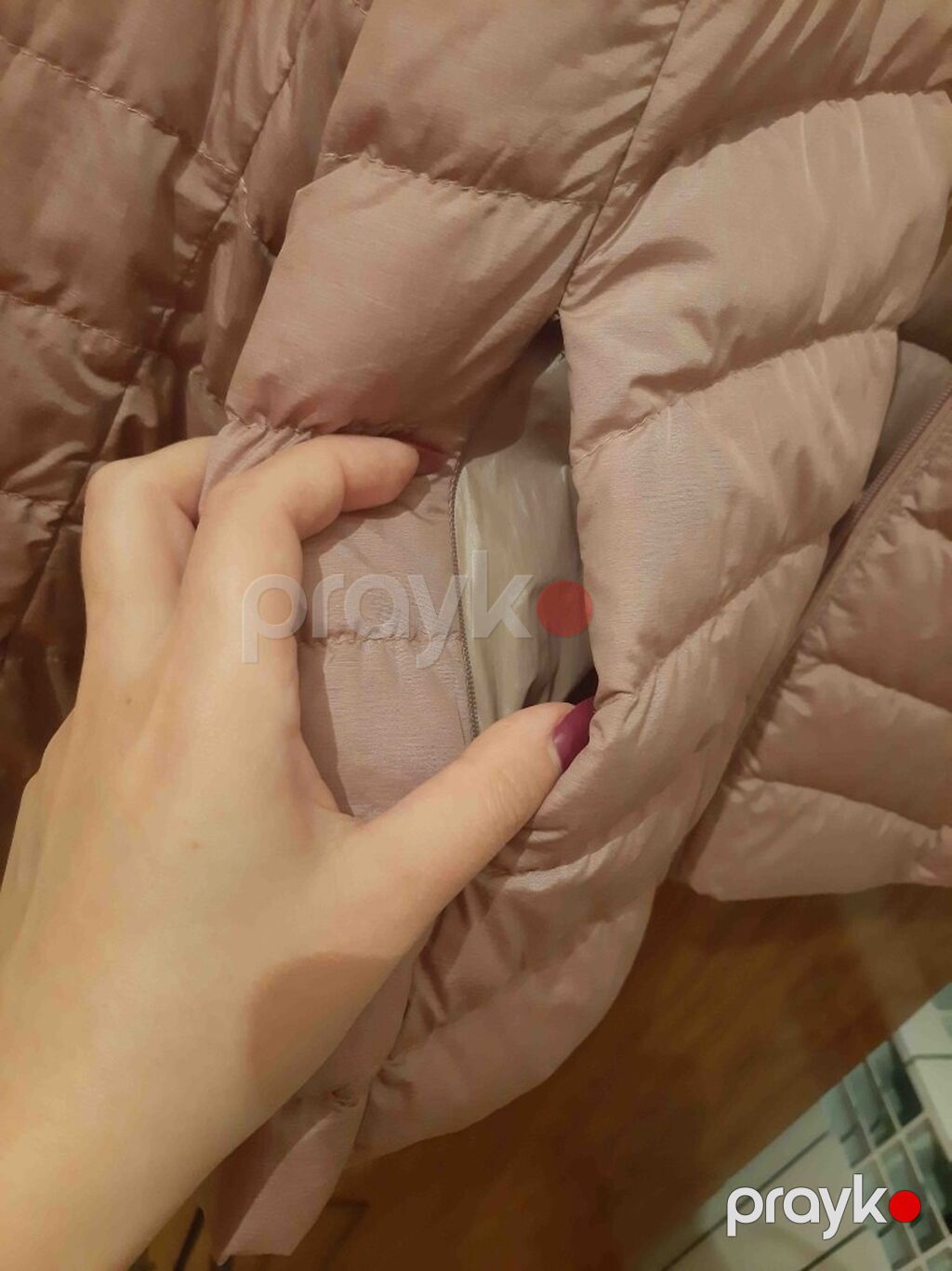 Qadın puff gödəkçə -M-L olcu, qalin deyil, payizliqdi - Rəng: toz — Jaketlər, Xırdalan (4)
