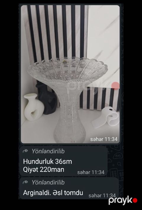 Bir vaza, Xrustal — Gəncə