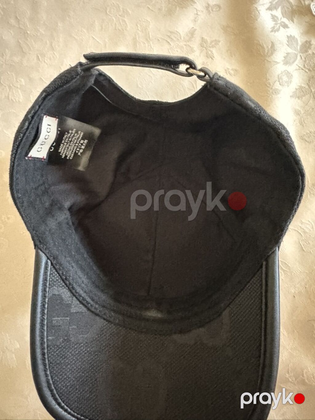 Guccı qara beyzbol papağı - Model: GG monoqram naxışlı qara papaq — Baş geyimi, Bakı (3)