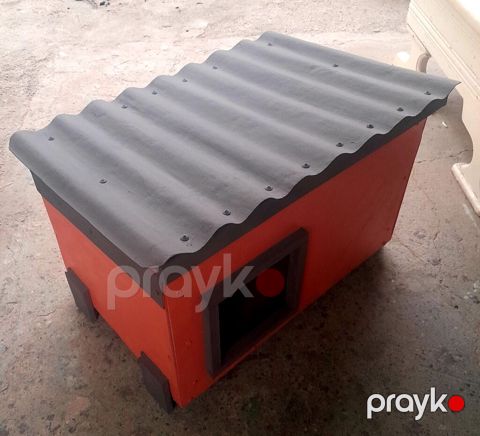 Pişik yuvaları ölçüləri 60×40 - hündürlük 40 sm dam örtüyü iki qat — Digah