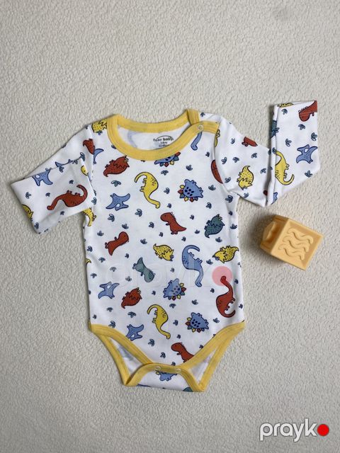 Bodi 4085, sarı, pambıq, ölçü 3-6 ay — Bakı