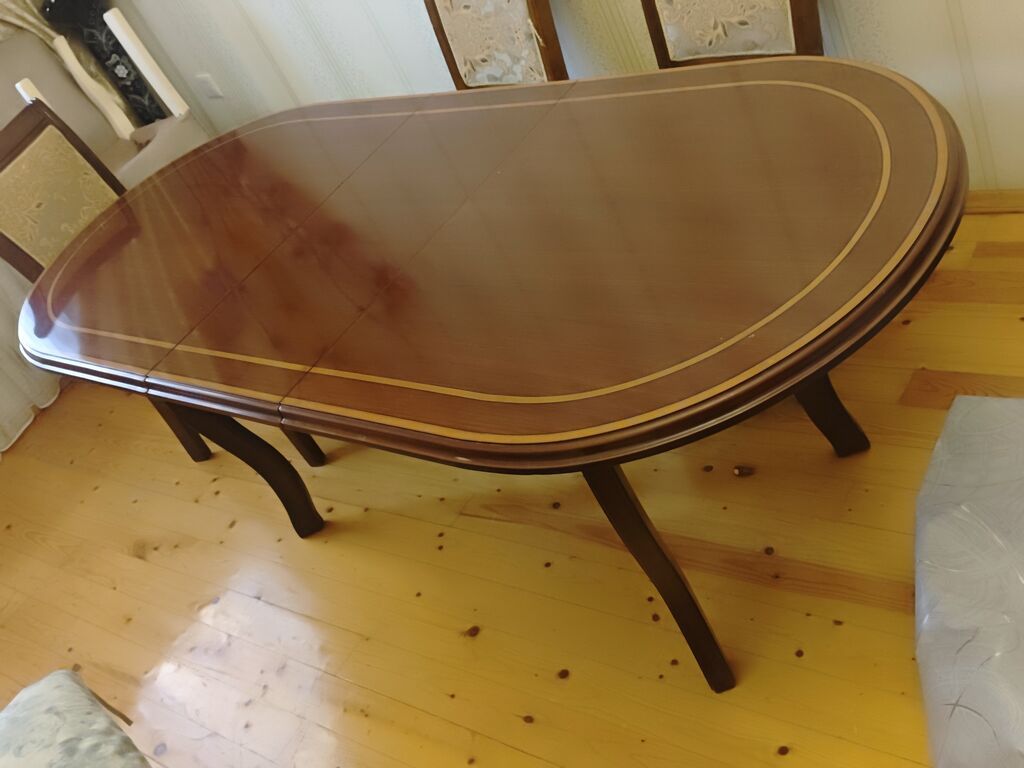Qonaq masası, İşlənmiş, Açılan, MDF, Oval masa — Masalar, Sumqayıt (3)