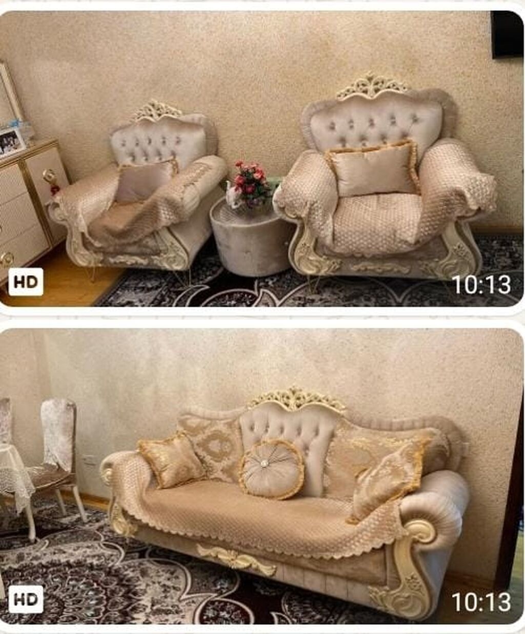 Divan 2 kreslo ve pufikle birge tecilir satılır 2300 manata alınıb — Yumşaq mobilya dəstləri, Mehdiabad