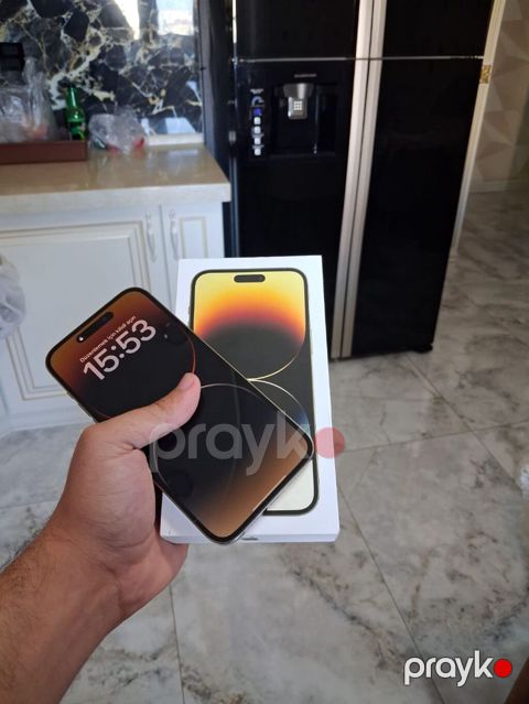 IPhone 14 Pro, 256 GB, Qızılı, Zəmanət, Barmaq izi, Simsiz şarj — Bakı
