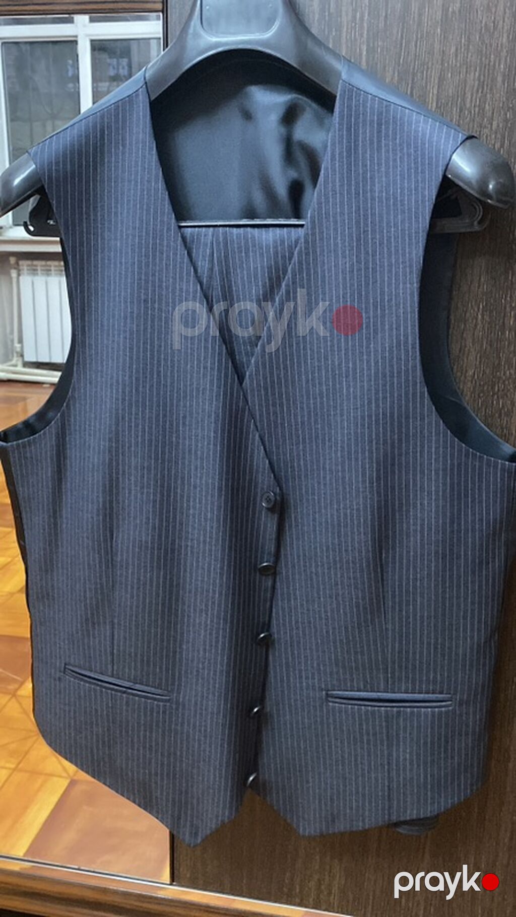 Kişi kostyum gödəkçəsi – Bottega - Rəng: tünd göy (navy) üzərində incə — Caketi, Masazır (7)