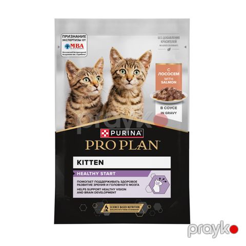 Nəm yem pişiklər üçün Purina ProPlan Kitten qızılbalıq əti dadı ilə, 85 q — Bakı