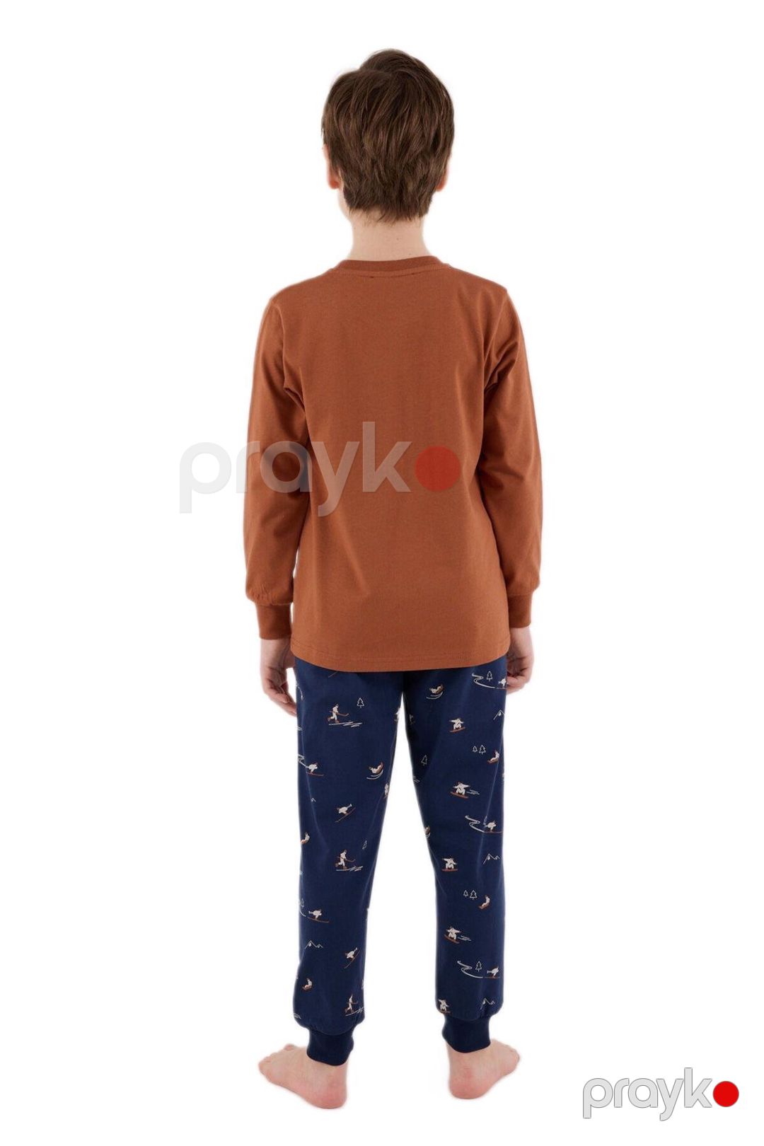 Şalvarlı pijama dəsti 3516, qəhvəyi, pambıq, ölçü 14-15 yaş — Mallar, Bakı (2)