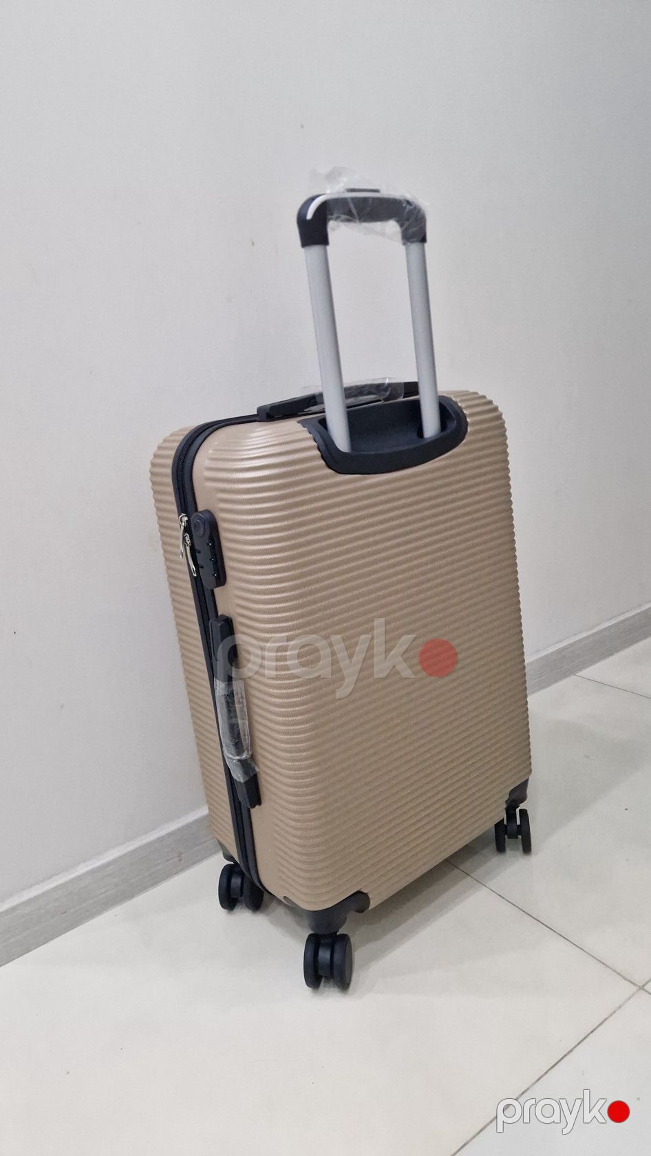 Çamadan 4 təkərli 2153248, qızılı, silikon, ölçü M — Çamadanlar, Bakı (3)