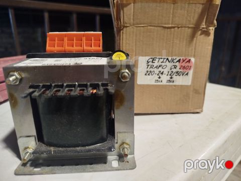 Çetinkaya Trafo CR 2601 – Giriş 220V, Çıxış 24V/12V, 50VA Texniki — Digah