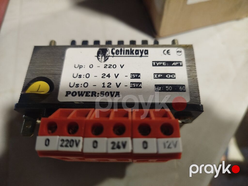 Çetinkaya Trafo CR 2601 – Giriş 220V, Çıxış 24V/12V, 50VA Texniki — Transformatorlar, Digah (2)