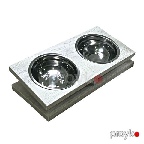 Kasa Zoomir xırda cinsli itlər və pişiklər üçün, metal, taxta altlığı ilə, açıq boz, 35.5х17х10 sm — Bakı