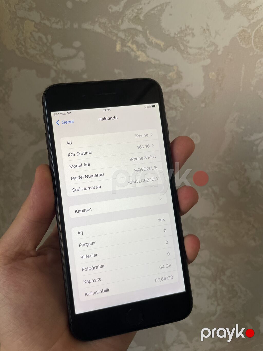 IPhone 8 Plus, 64 GB, Qara, Barmaq izi, Simsiz şarj, Sənədlərlə — Apple iPhone, Bakı (7)