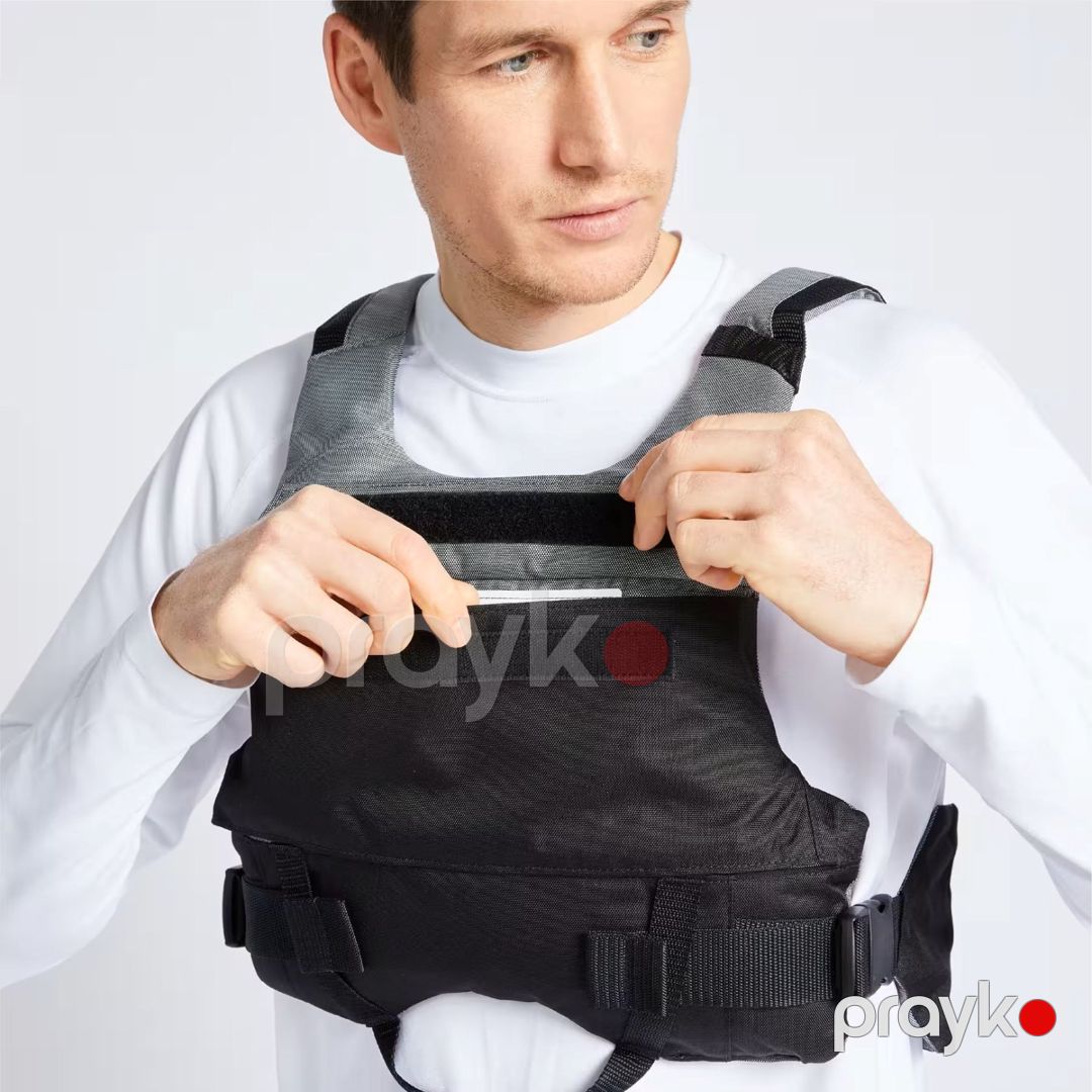 Xilasedici jilet Decathlon 8733347, 40-60 kq, boz/qara — Mallar, Bakı (2)