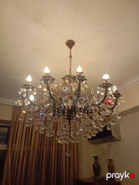 Çılçıraq, 8 lampa, Şüşə — Xırdalan