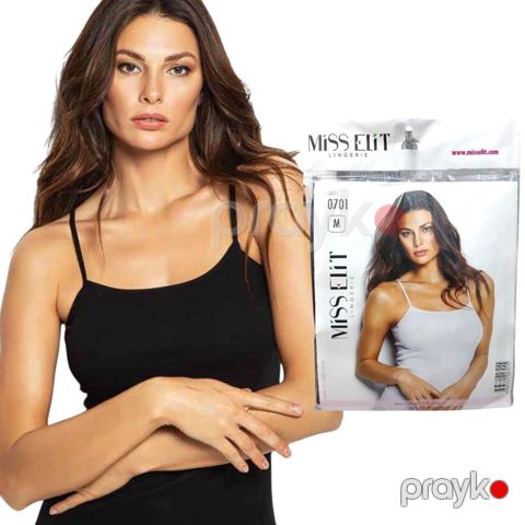 Qadınlar üçün mayka Miss Elit 0701, qara, pambıq, ölçü S — Bakı