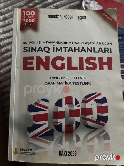 Məhsul: “Sınaq İmtahanları – English” test toplusu Müəllif: Nərgiz — Bakı