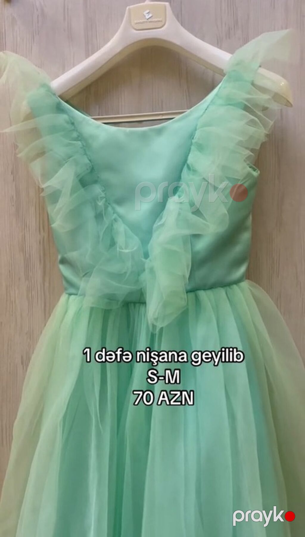 Endirim Ziyafət geyimi bir dəfə nişanda geyilib, ölçü S-M, qiymət — Axşam paltarları, Bakı (3)