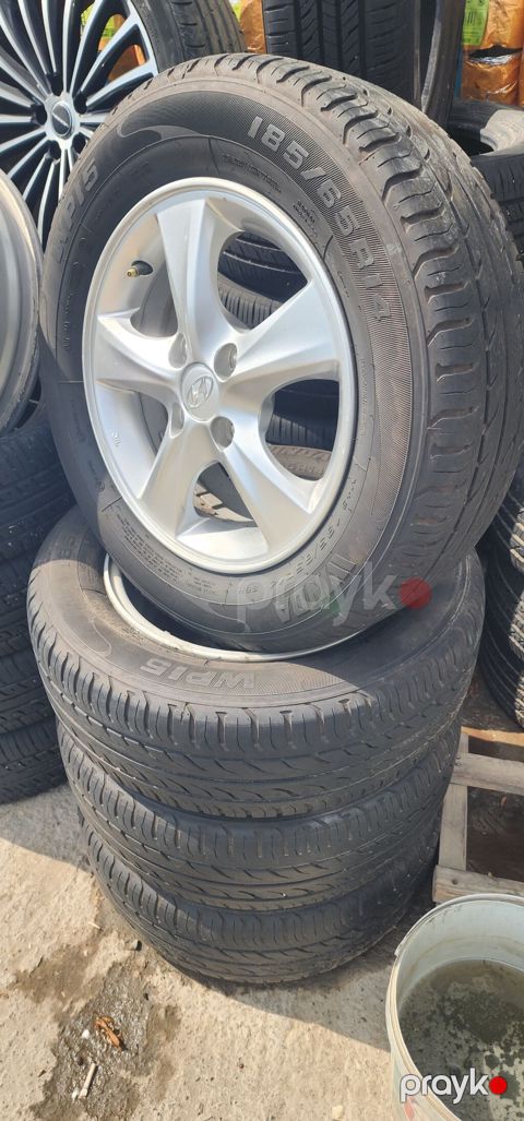 Hyundai orijinal yüngül lehimli disk və şin dəsti - Disklər: 4 ədəd — Digah