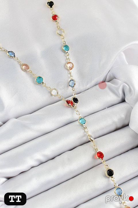 Qadın boyunbağı ColorGems Shine 02M, polad — Bakı