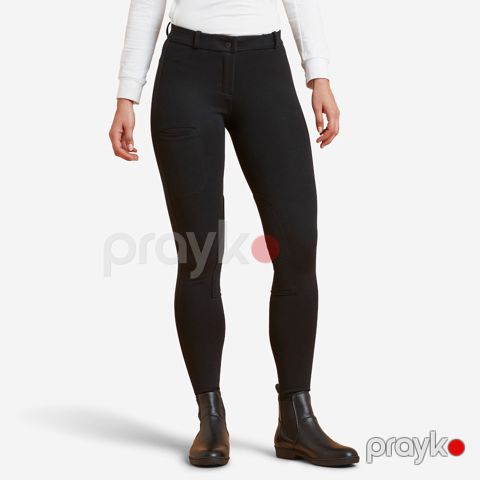 Qadınlar üçün atçılıq şalvarı Decathlon 8830759, qara, pambıq/elastan, ölçü XXL — Bakı
