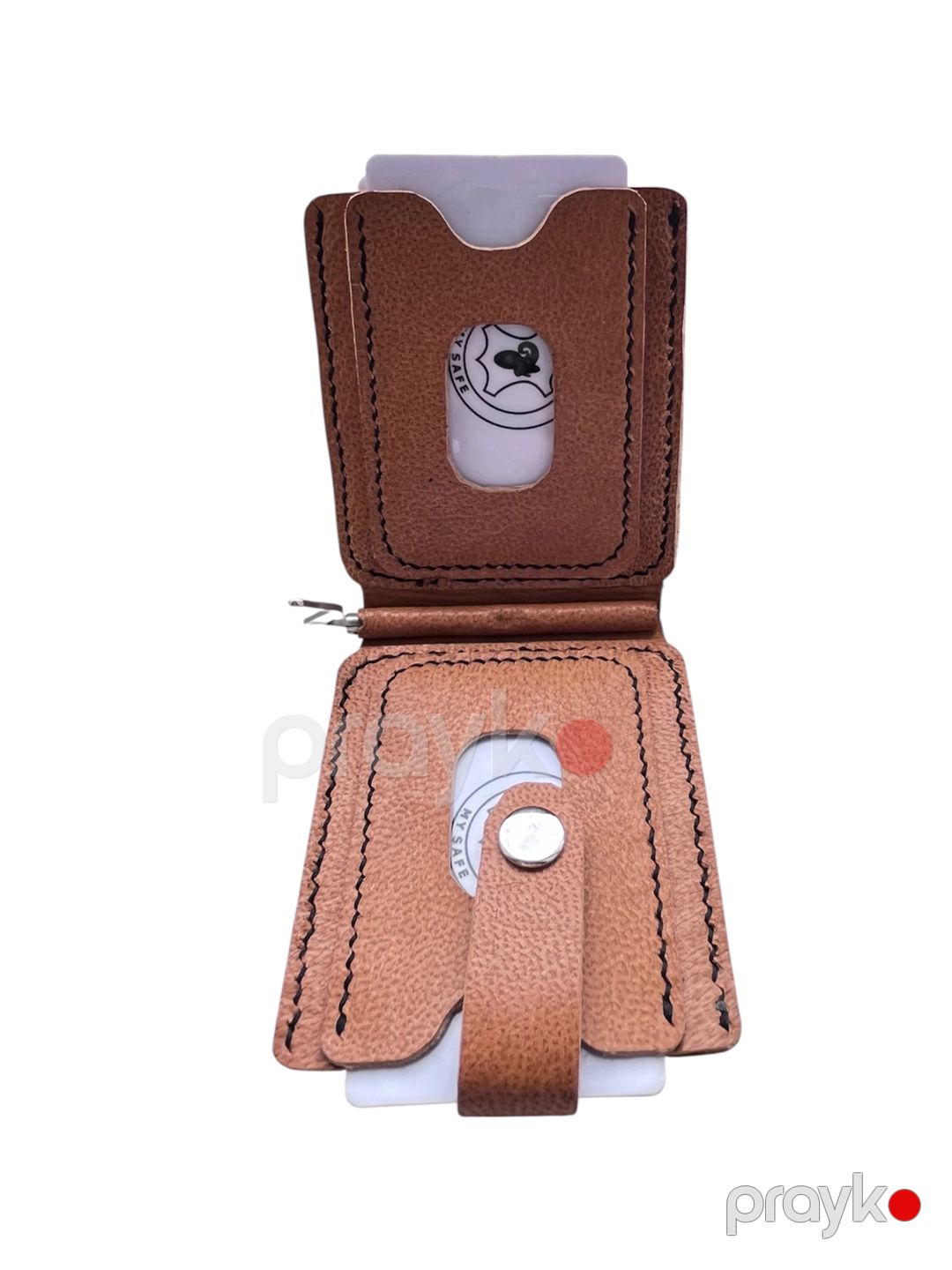 Kredit kart qabı 14007071, dəri, 7.5x10 sm, qəhvəyi — Mallar, Bakı (2)