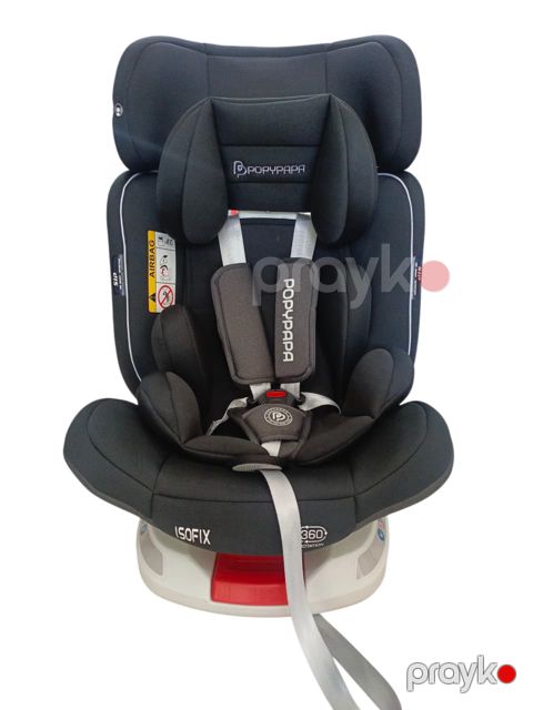 Avtomobil kreslosu Popypapa, 0+, avtomobil təhlükəsizlik kəmərləri, Isofix, qara — Bakı