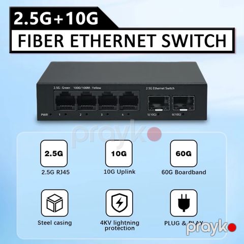 2.5G + 10G Fiber Ethernet Switch — Bakı