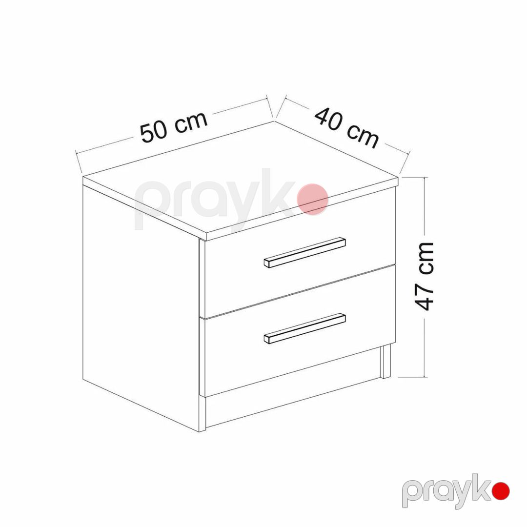 Komod, laminat, 50х40х47 sm, antrasit — Mallar, Bakı (3)
