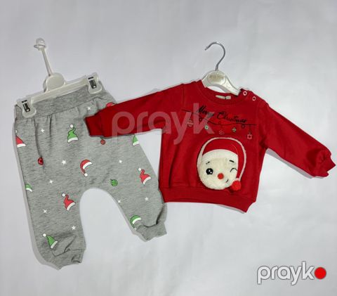 Qızlar üçün idman kostyumu Happy Holidays 5689_0085, qırmız/boz — Bakı
