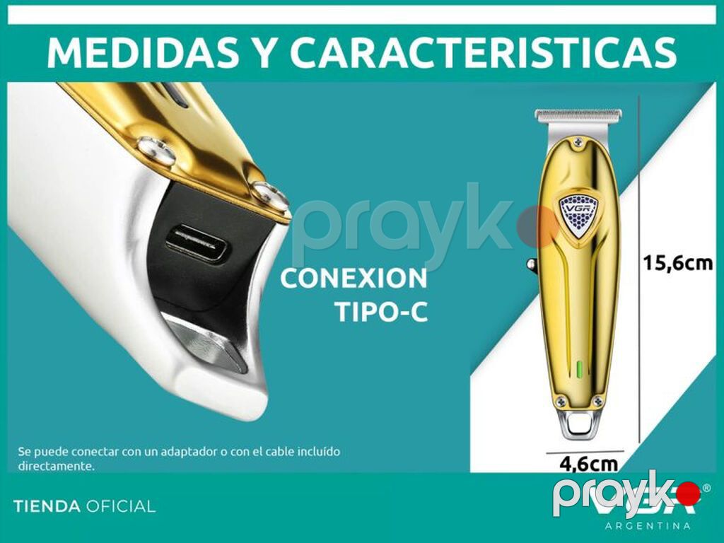 Profissional Trimmer VGR 188 - 6000RPM /1400mAh / 240 Dəqiqə — Saç kəsmə maşınları, Bakı (4)