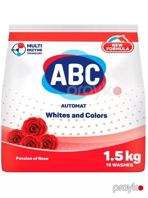 Yuyucu tozu ABC White & Colors Passion of Rose, avtomat, 15 yuma, 1.5 kq — Bakı