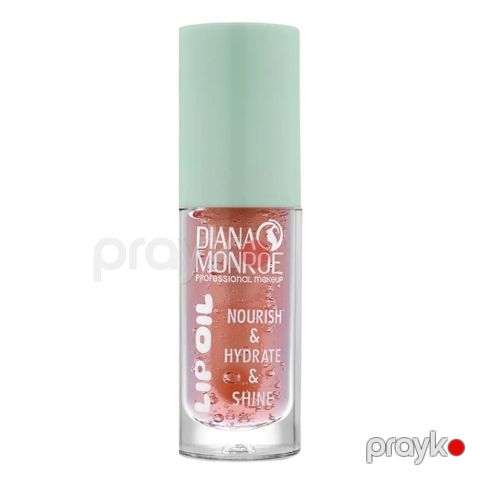 Dodaq parladıcısı Diana Monroe Lip Oil Peach Bliss LP500 5 ml Şaftalı rəngi — Bakı