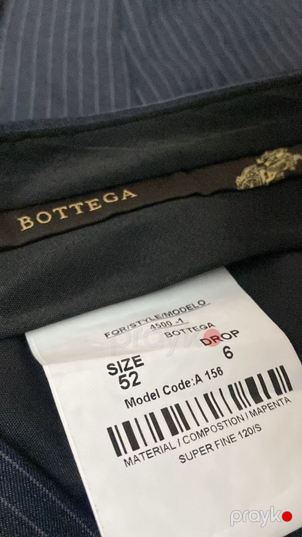 Kişi kostyum gödəkçəsi – Bottega - Rəng: tünd göy (navy) üzərində incə — Caketi, Masazır (9)