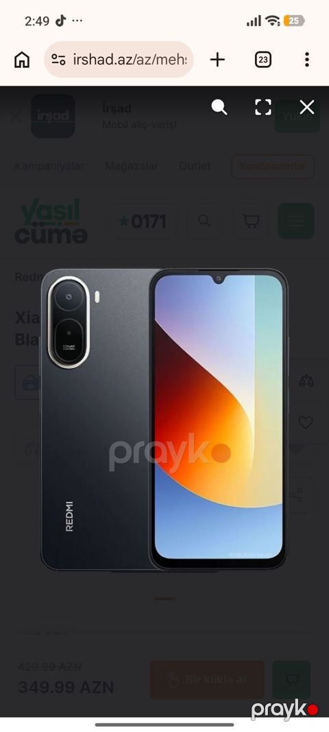 Redmi 128 GB, rəng - Qara, Barmaq izi — Bakı