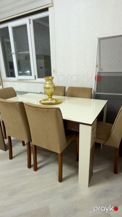 Qonaq otağı üçün, İşlənmiş, Açılan, Kvadrat masa, 6 stul — Bakı