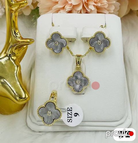 Luxeoria Charme Nuit 03G Zərgərlik Dəsti, Boz-Qızıl, Polad luxeoria-CN03G — Bakı