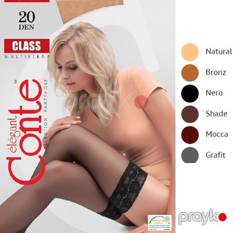 Uzun corab Conte Class,20den,ölçü 1(XS)-2(S),Nero,qara — Bakı