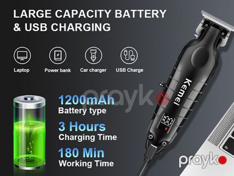 Trimmer Kemei 2293 - 1 Sürətli / 6000RPM / 1200MAH - 180 Dəqiqə / Typc — Bakı