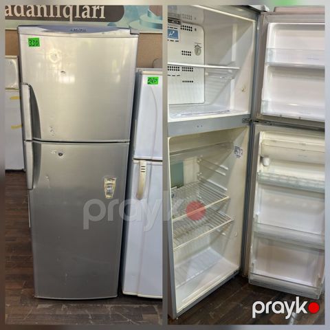 Hitachi iki qapılı soyuducu - Rəng: inox/gümüşü - Üst hissə — Digah