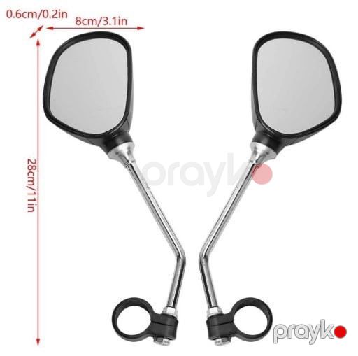 Velosiped və skuter üçün yan güzgü, 2 ədəd, Arxa hissədə işıq qaytarıcı, Ölçü 28 x 8 x 0.6 sm, Çəki 330 q - bikesport_24 — Mallar, Bakı (2)