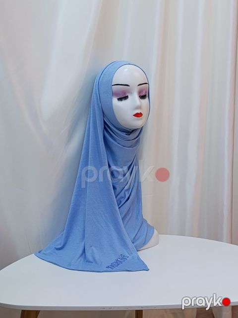 Хиджаб Kashkha, Хлопок, Голубой, One size — Bakı